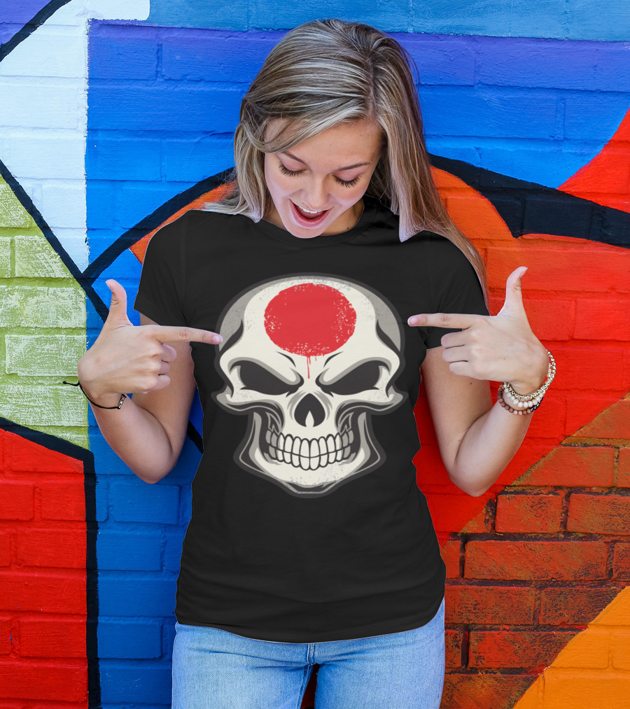 Skull With Red Circle T-Shirt