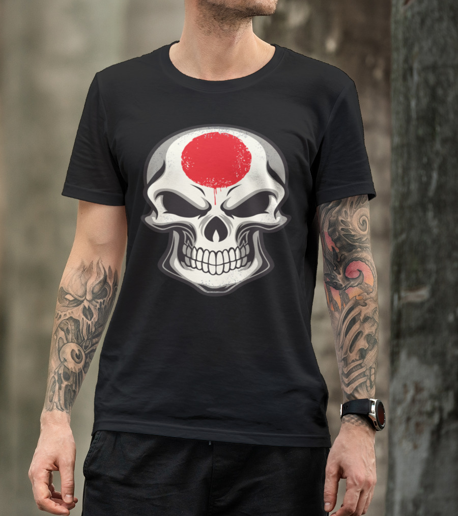 Skull With Red Circle T-Shirt