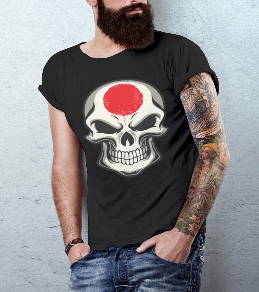 Skull With Red Circle T-Shirt