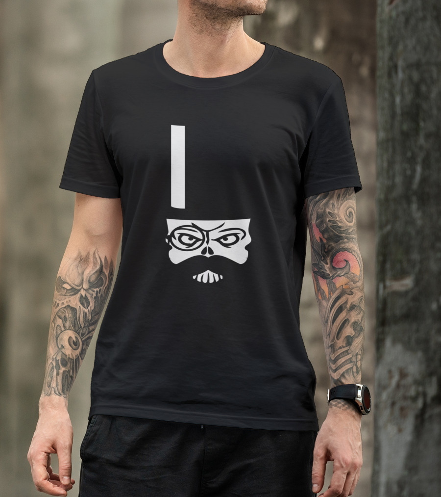 Sir Mustache Skull Top Hat T-Shirt