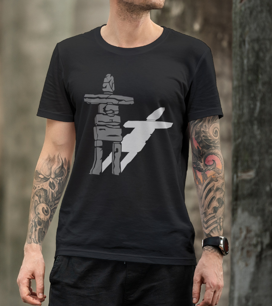 Stone Wooden Person Skele Shadow T-Shirt