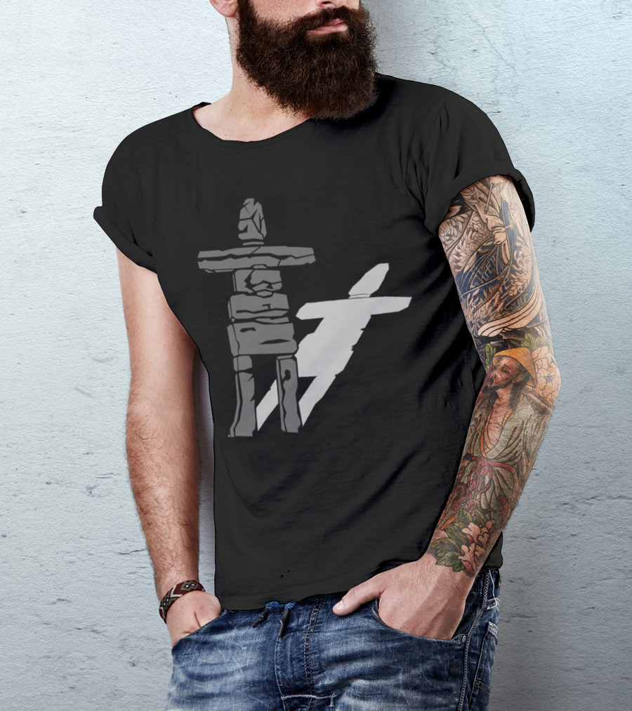 Stone Wooden Person Skele Shadow T-Shirt