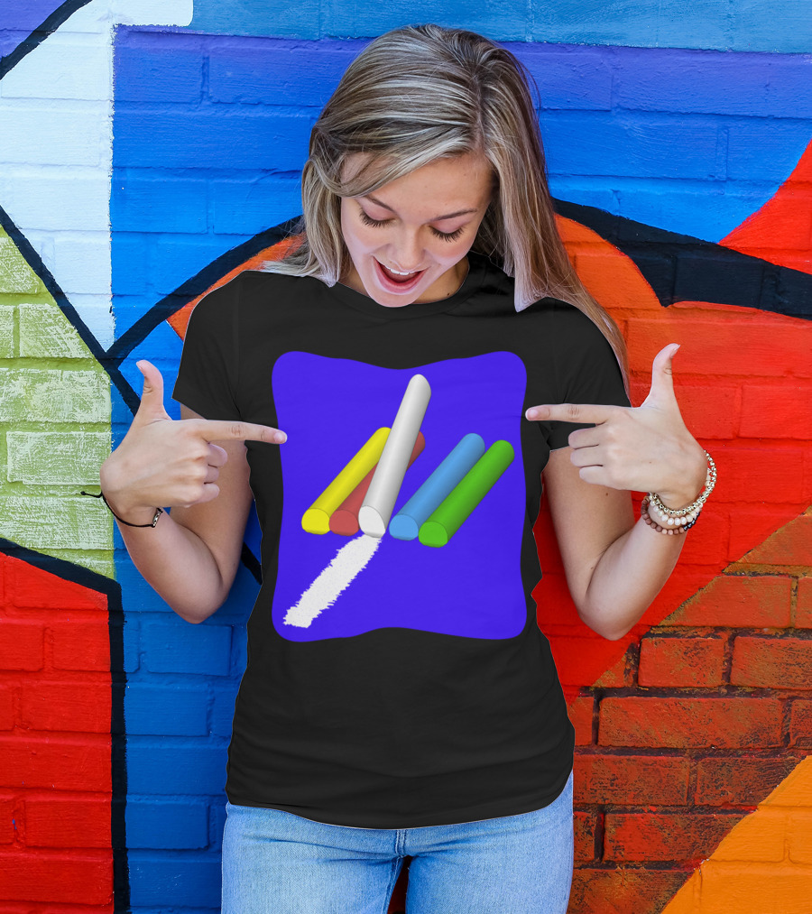 Chalk Sticks In Vibrant Colors T-Shirt