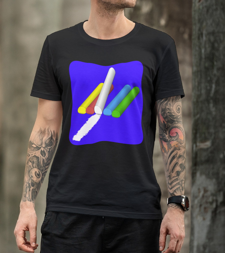 Chalk Sticks In Vibrant Colors T-Shirt