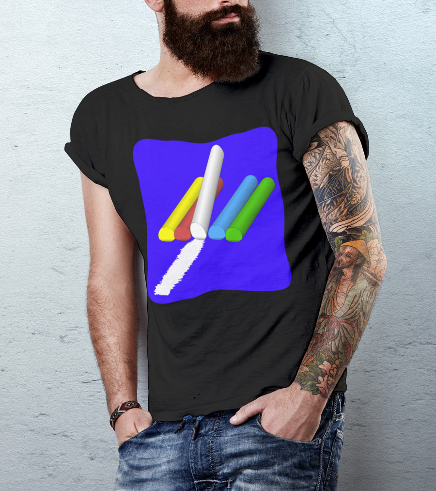 Chalk Sticks In Vibrant Colors T-Shirt