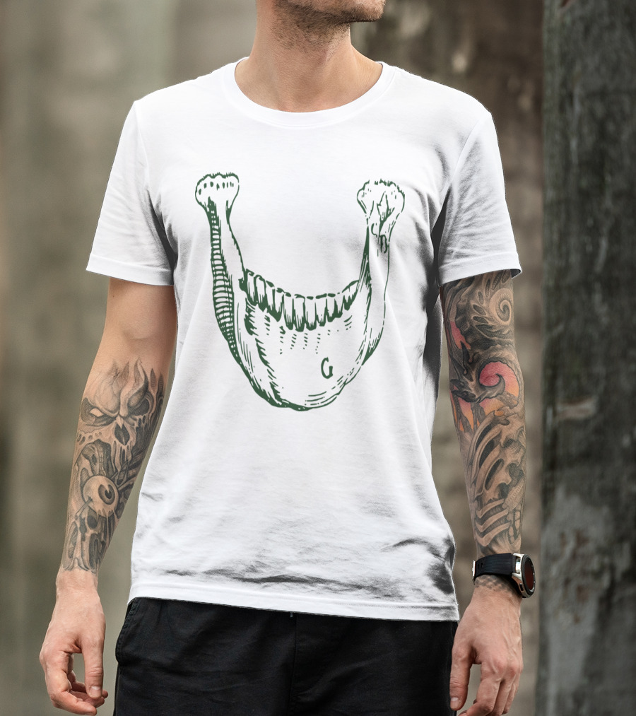 JawEvents Skeleton Illustration Green T-Shirt
