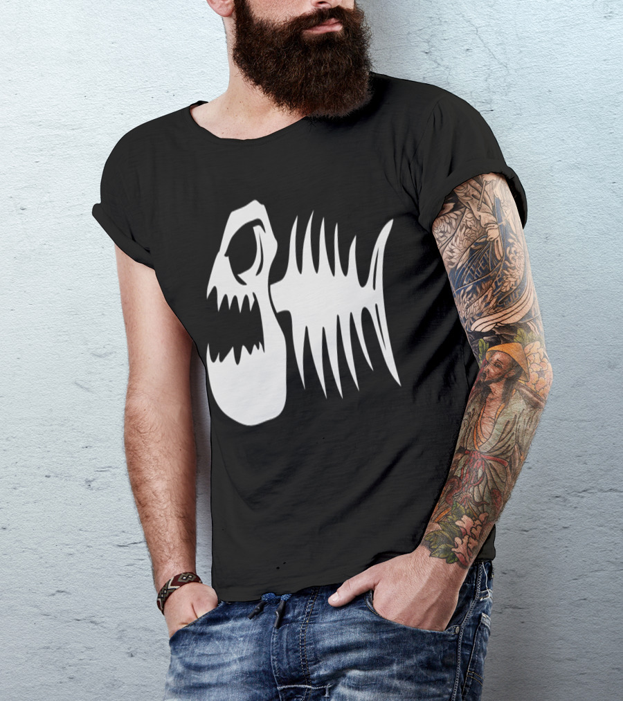 Fish Bone Monster Skeleton Grimace T-Shirt