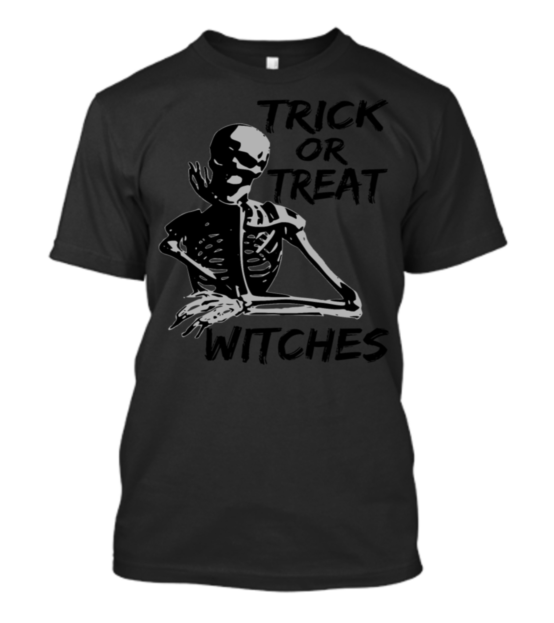 Trick Or Treat Witches Skeleton Halloween T-Shirt