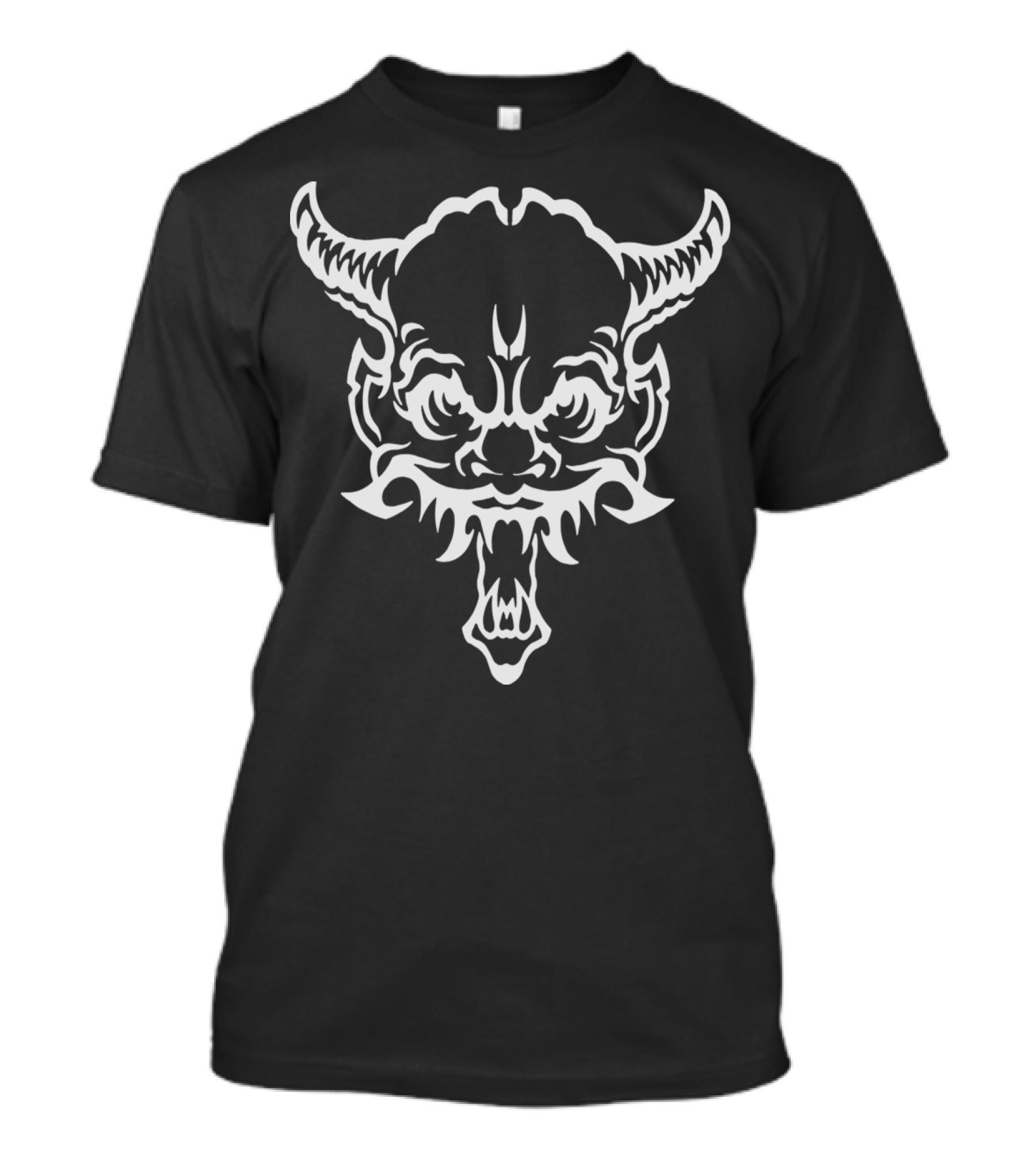 Monster Skull Demon Horns Tattoo T-Shirt