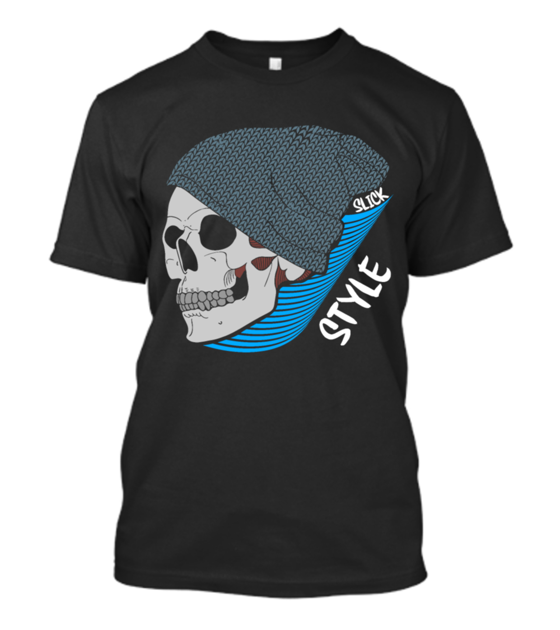 Slick Style Skull Beanie T-Shirt