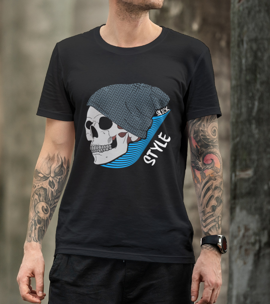 Slick Style Skull Beanie T-Shirt