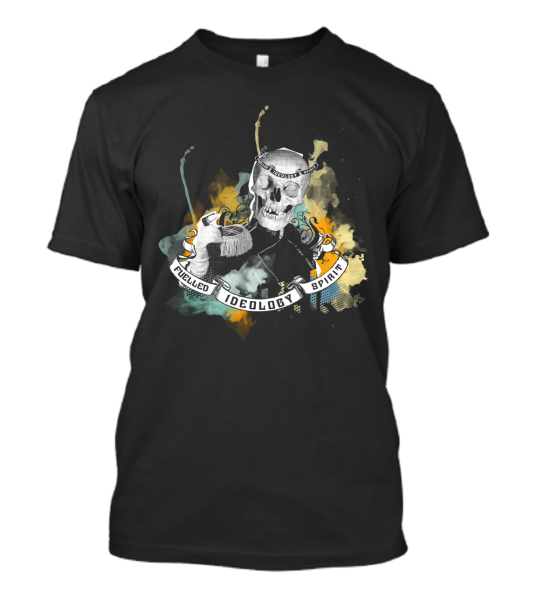 Fuelled Ideology Spirit Paint Skeleton T-Shirt