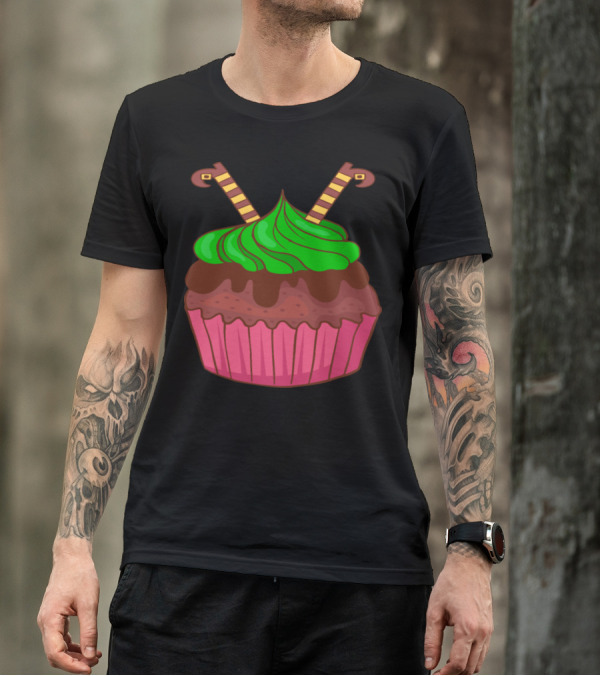 Halloween Cupcake Muffin Bakery Cake Candy Sweets Chocolate Wand T-Shirt