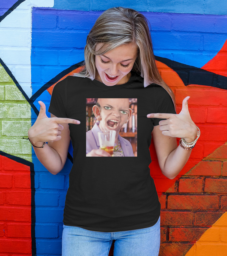 Cheers Big Ears Humorous Character Toasting With Large Ears In A Bar Setting T-Shirt