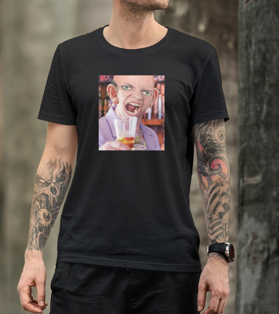 Cheers Big Ears Humorous Character Toasting With Large Ears In A Bar Setting T-Shirt