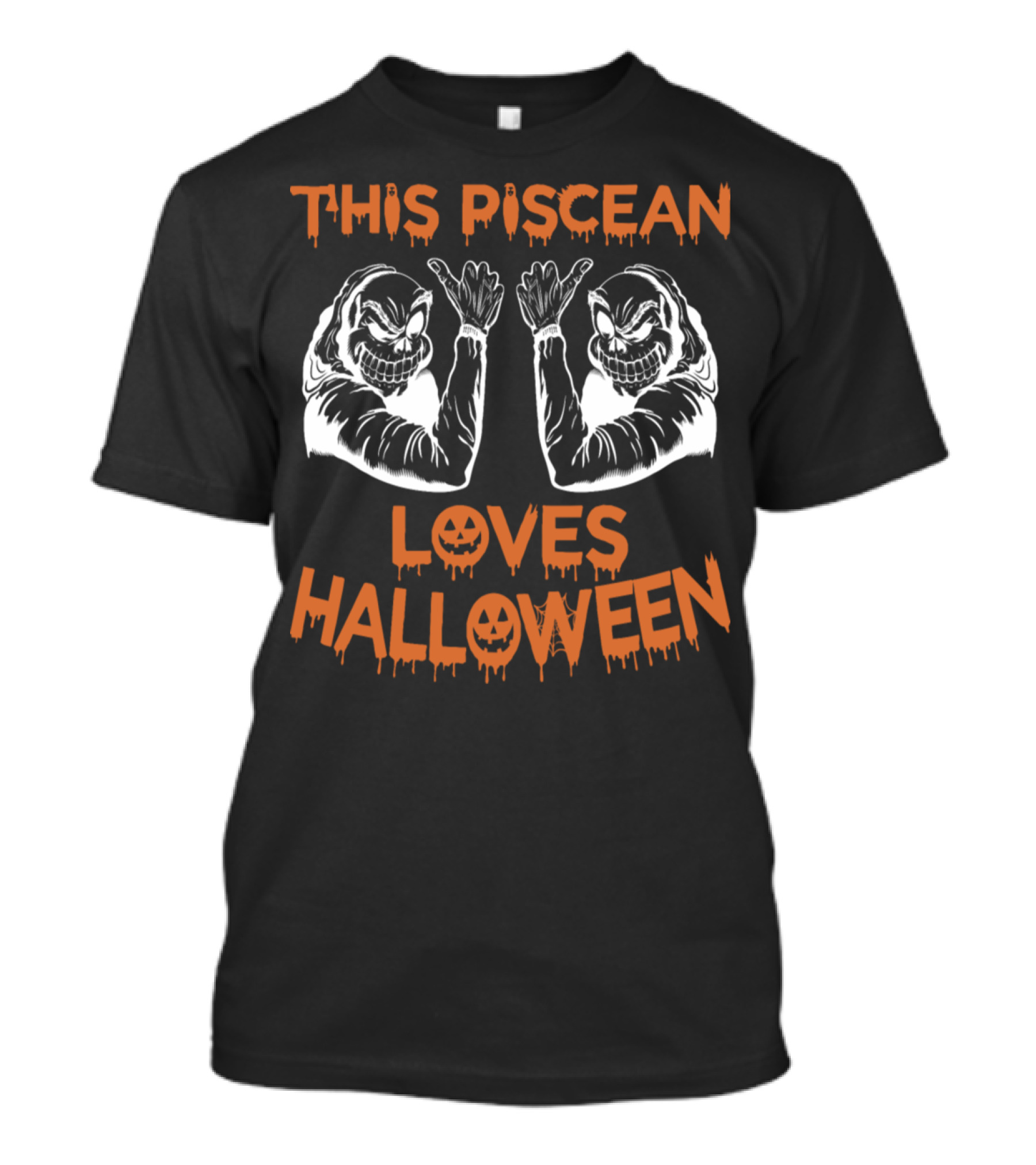 Piscean Zodiac Enthusiast Adoring Halloween With Playful Pumpkin Ghost T-Shirt