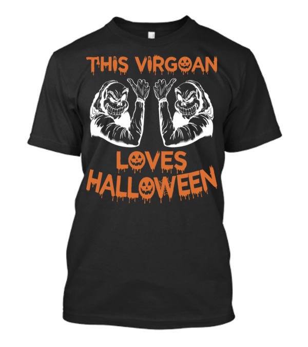 Virgoan Halloween Enthusiast With Pumpkin Ghost T-Shirt