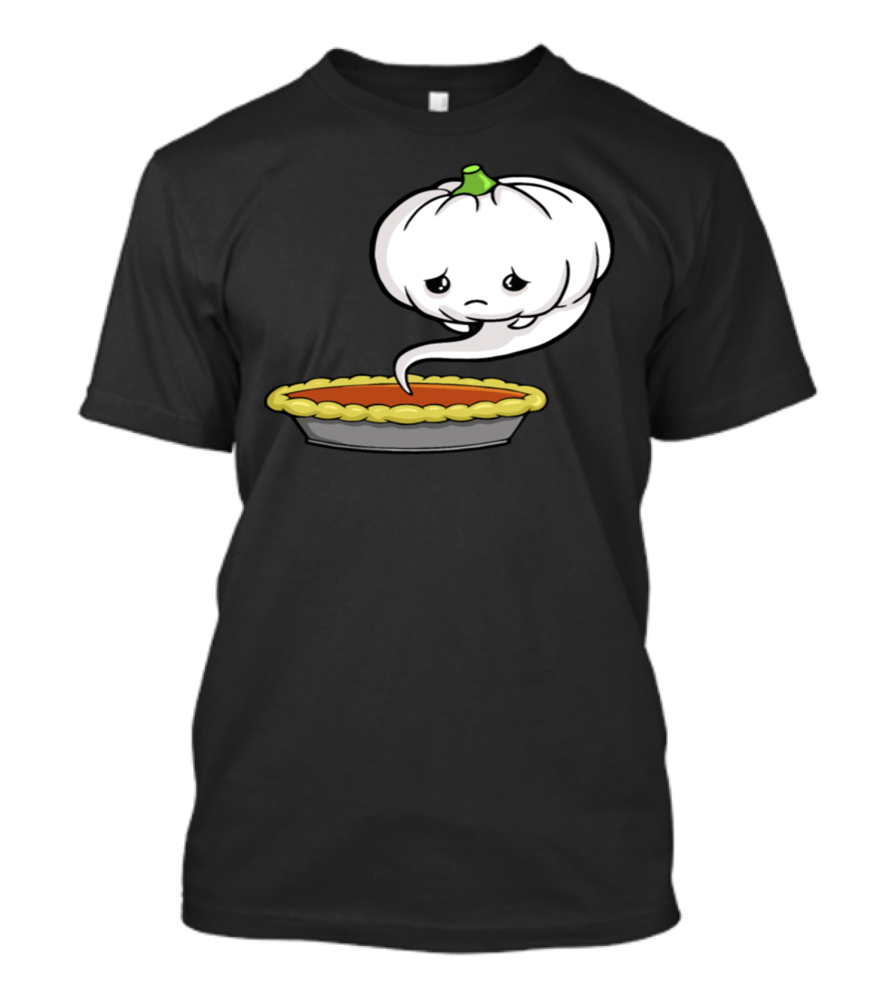 The Sad Pumpkin Ghost Hovering Over Pie T-Shirt
