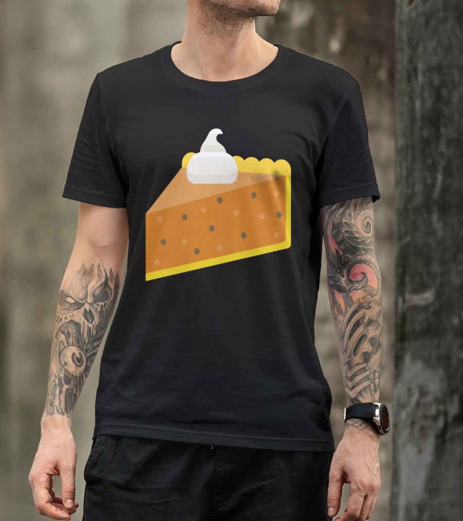 Pumpkin Pie Slice Whipped Cream Topping Classic Dessert T-Shirt