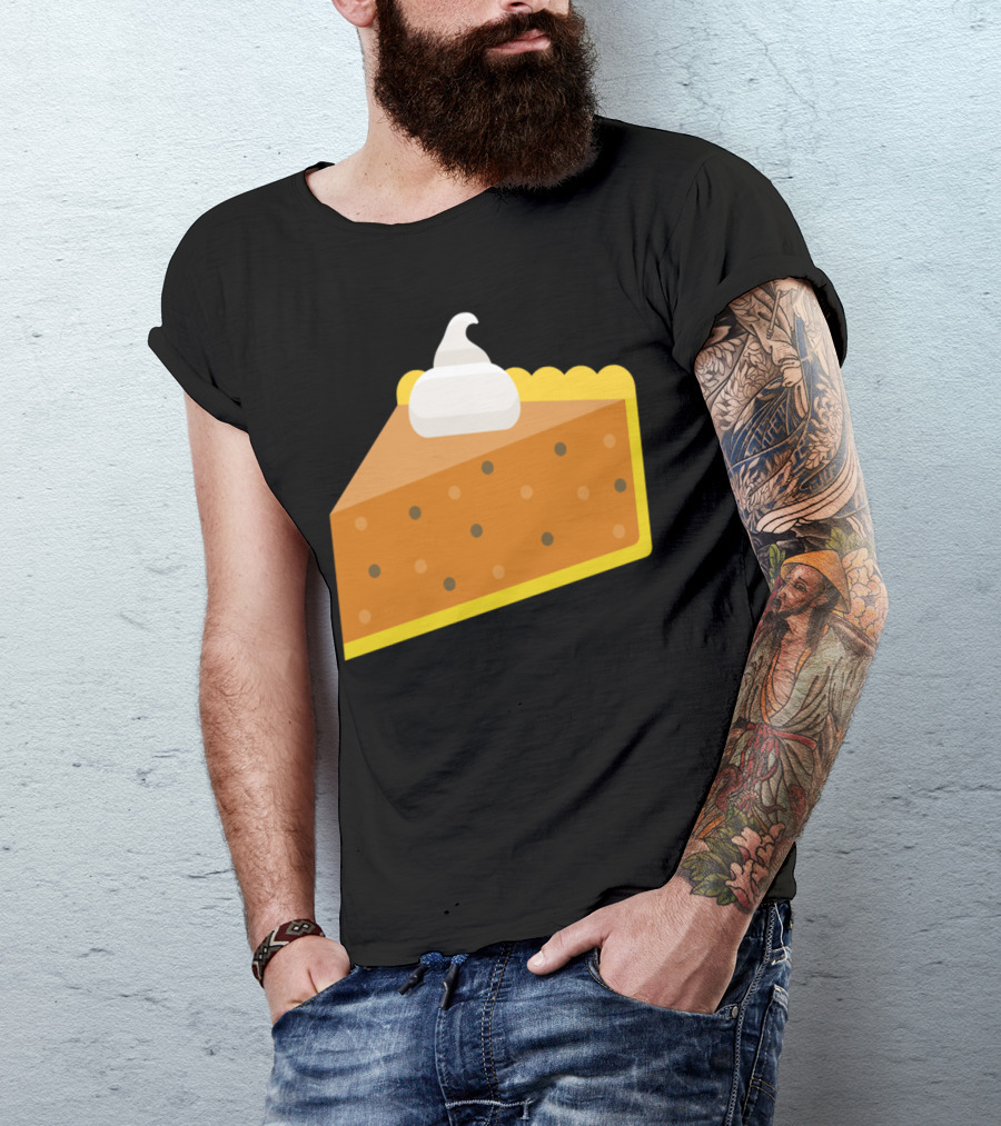 Pumpkin Pie Slice Whipped Cream Topping Classic Dessert T-Shirt