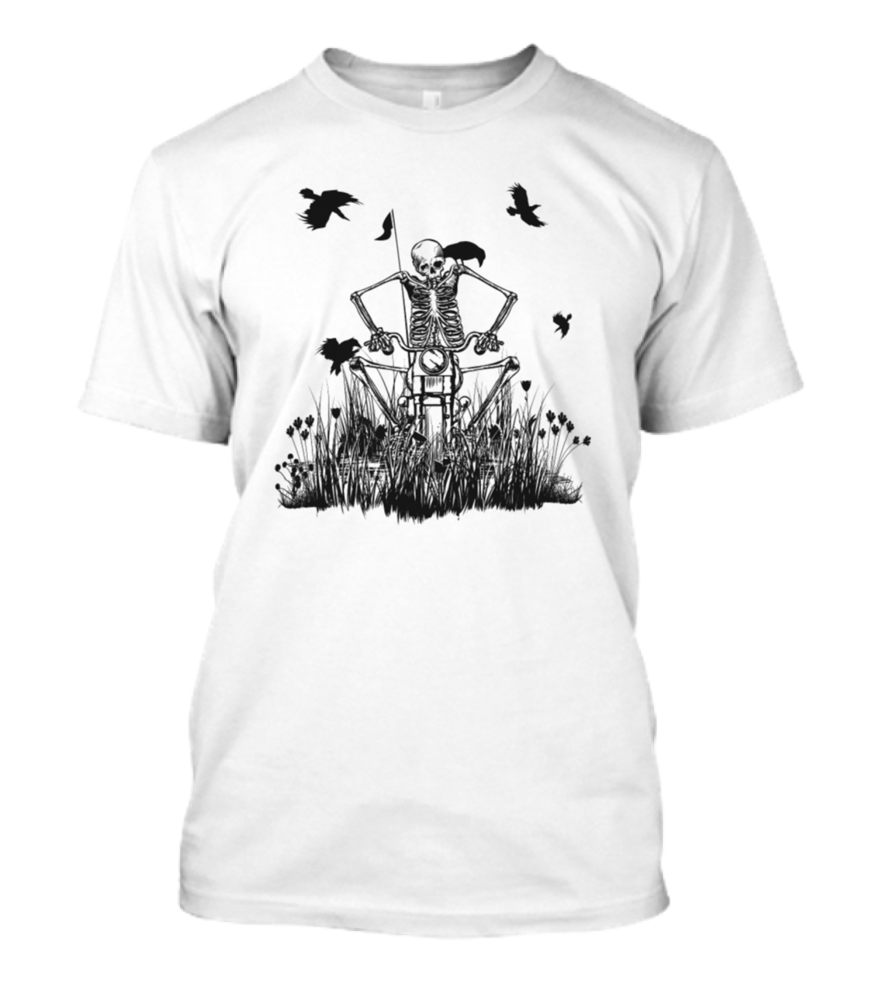 Scarecrow Skeleton With Crows In A Field T-Shirt