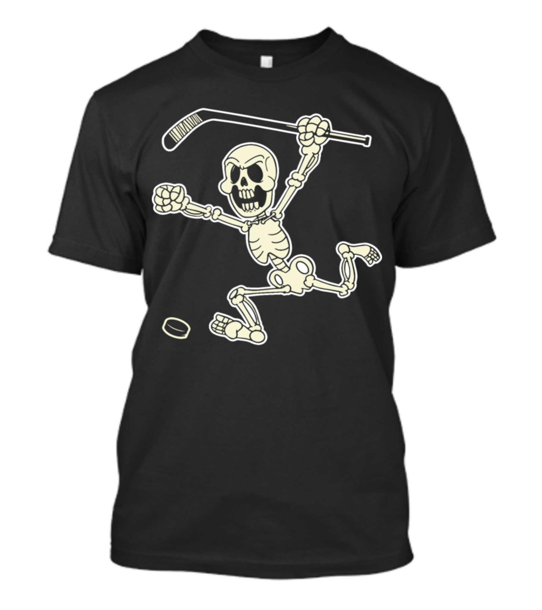 Skeleton Game Sport Teamworker Happy Favorite Skel Hockey T-Shirt