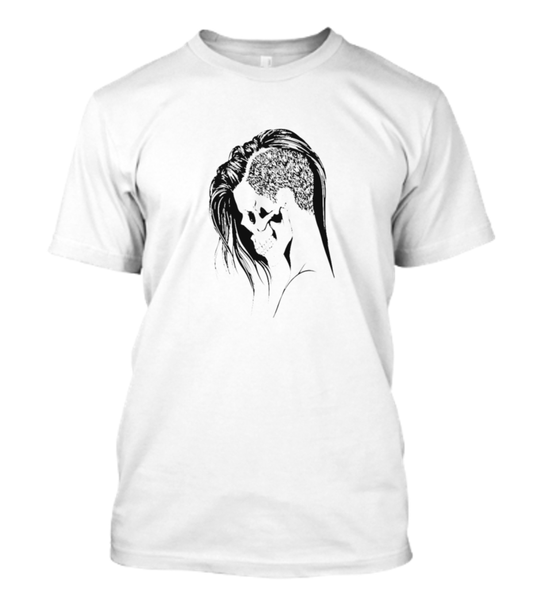 HAIR SKULL Side Profile Silhouette With Hairstyle T-Shirt