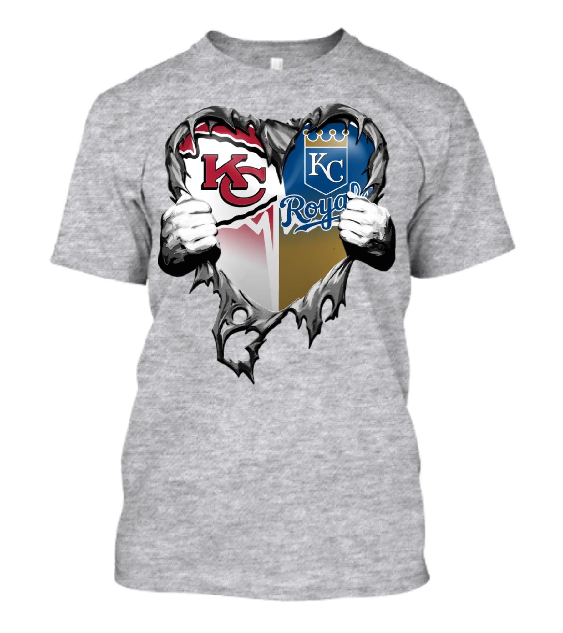 Kc Chiefs And Kc Royals Heart T-Shirt