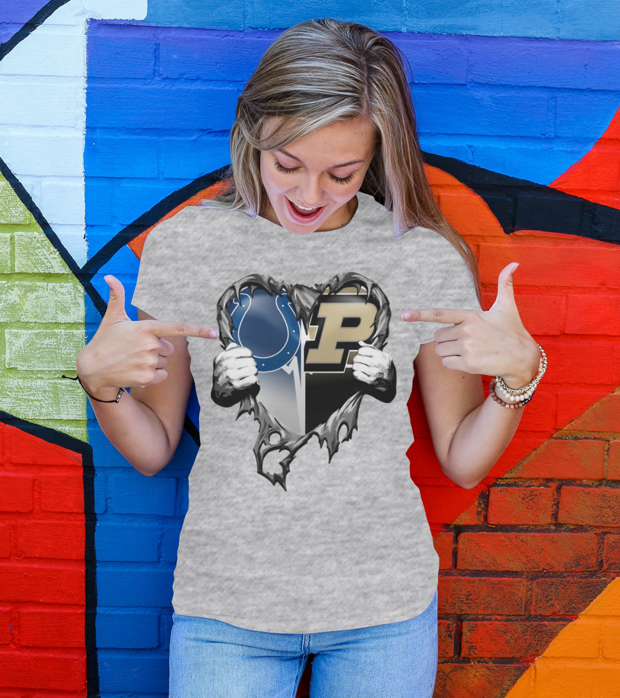 Colts Purdue Heart Revealed T-Shirt