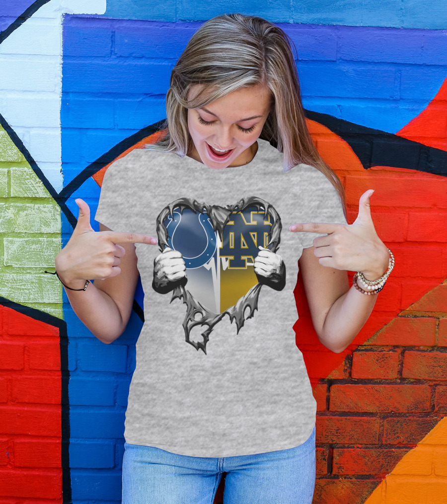 Colts Notre Dame Heart T-Shirt