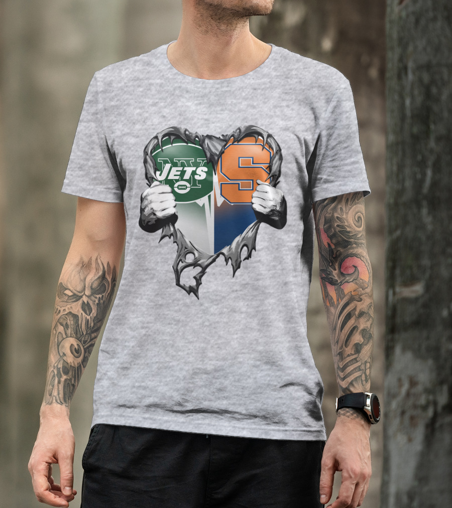 Jets Syracuse Split Heart T-Shirt