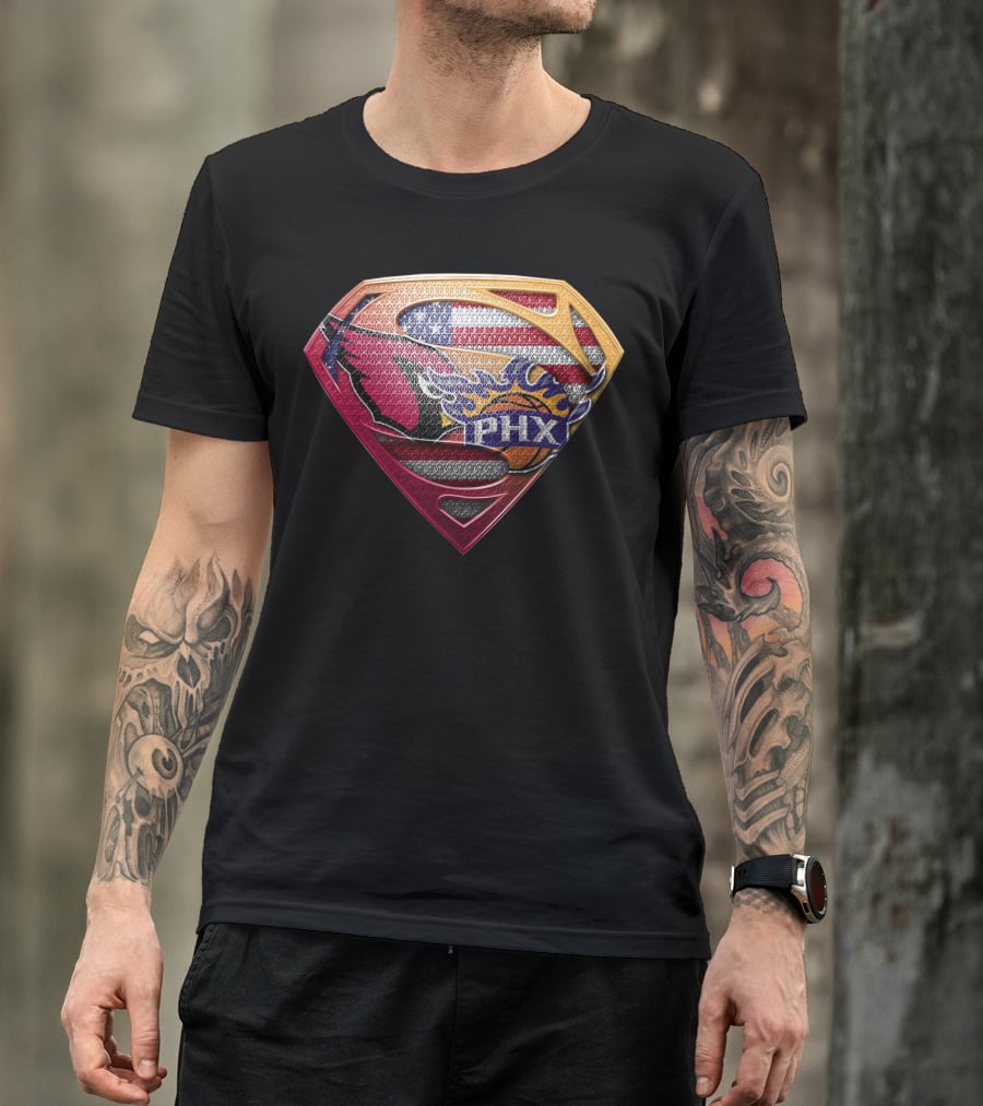 Superman Logo Phoenix Suns American Flag T-Shirt