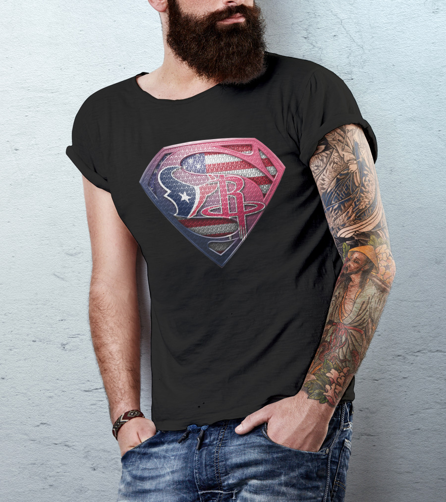 Texas Superhero American Flag T-Shirt