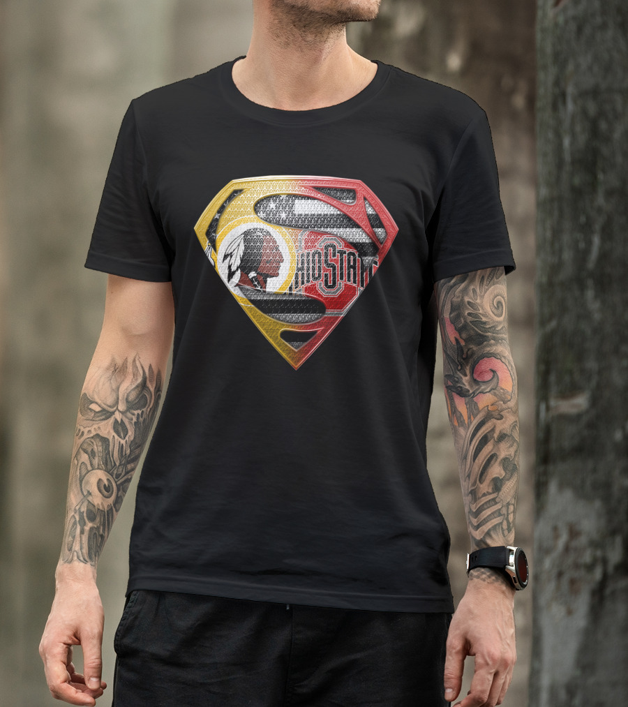 Ohio State Buckeyes Washington Commanders Superman T-Shirt