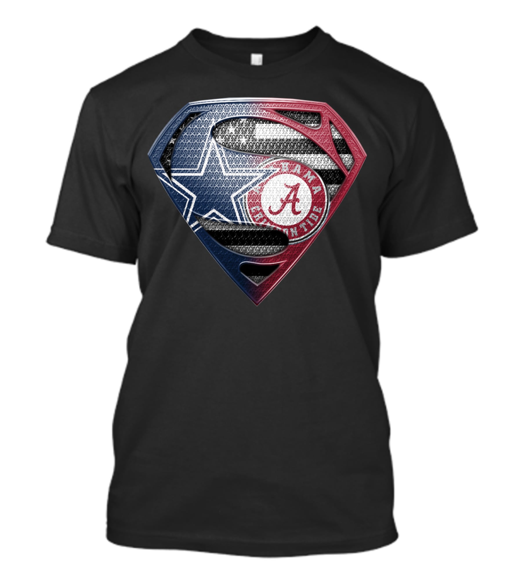 Superman Alabama Crimson Tide Dallas Cowboys Logo Mashup T-Shirt