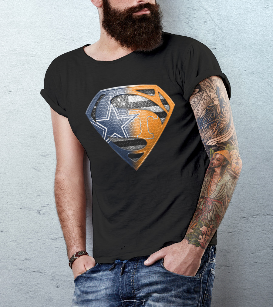 Dallas Cowboys Superman Tennessee Vols T-Shirt