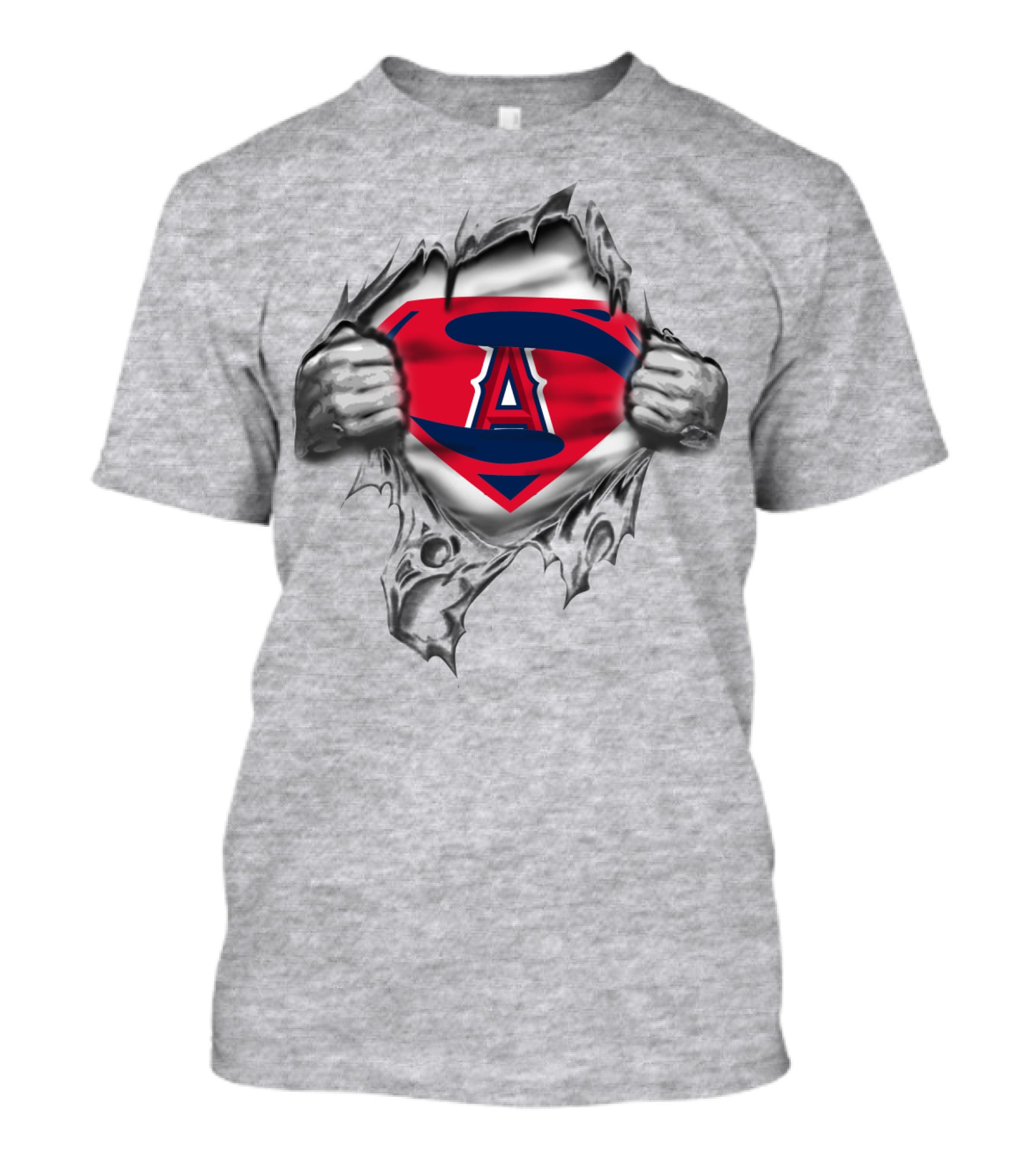 Super Powered A Logo Ripped Outer Shell T-Shirt