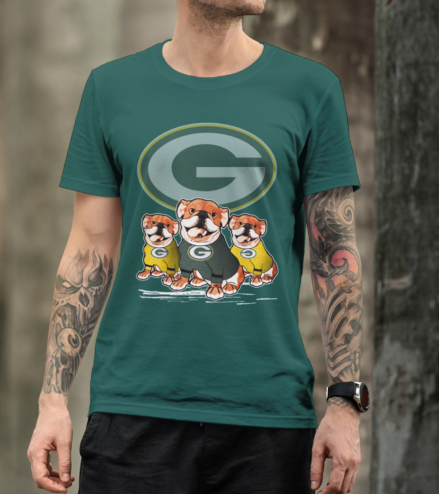 Green Bay Packers Dogs Trio T-Shirt