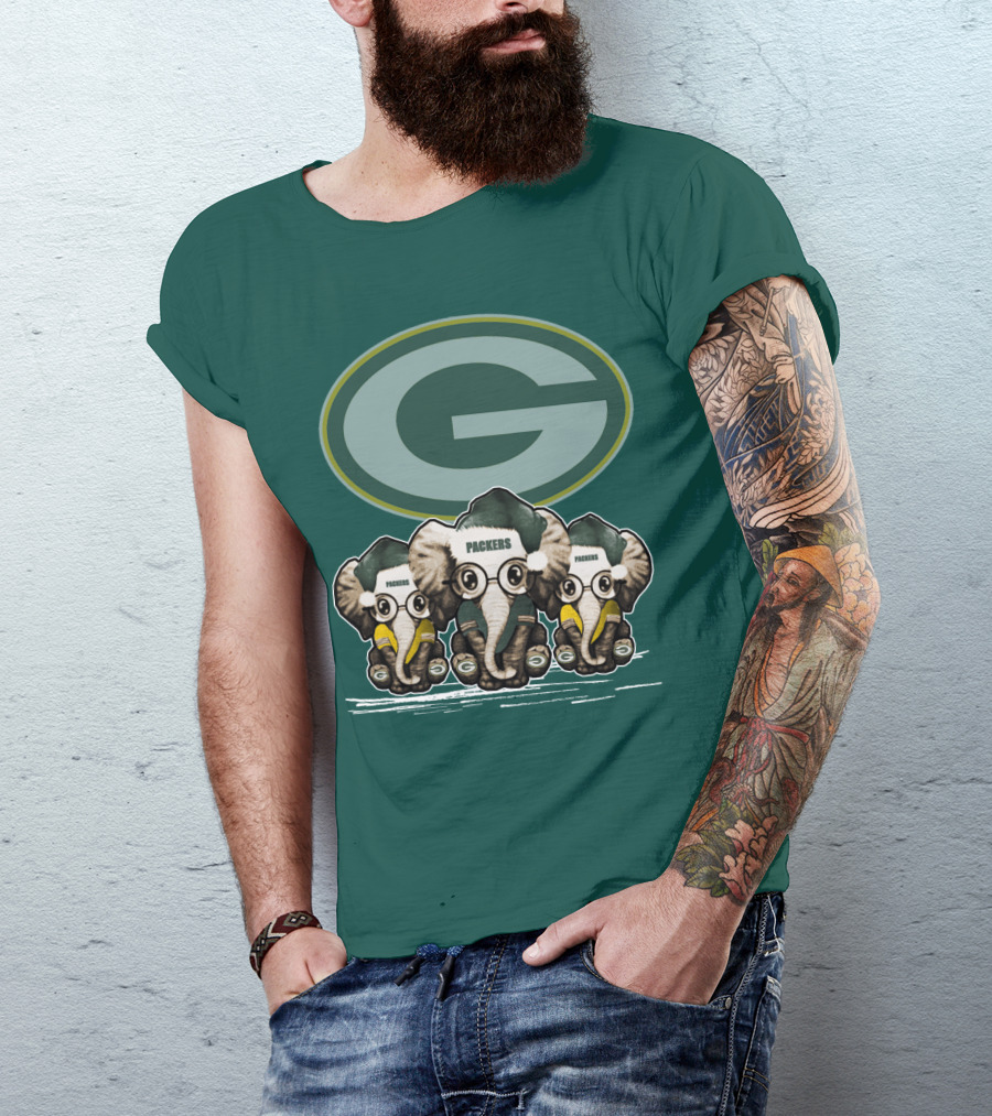 Green Bay Packers Elephants Logo Packers T-Shirt