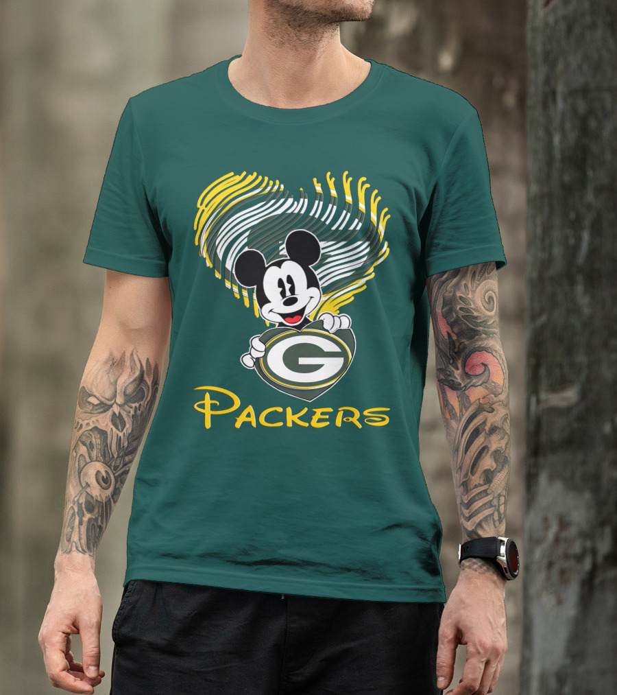 Packers Heart With Character T-Shirt