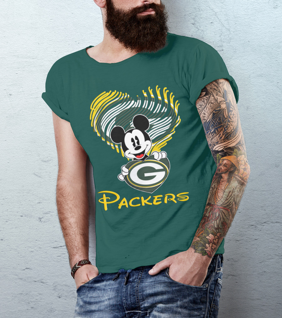 Packers Heart With Character T-Shirt
