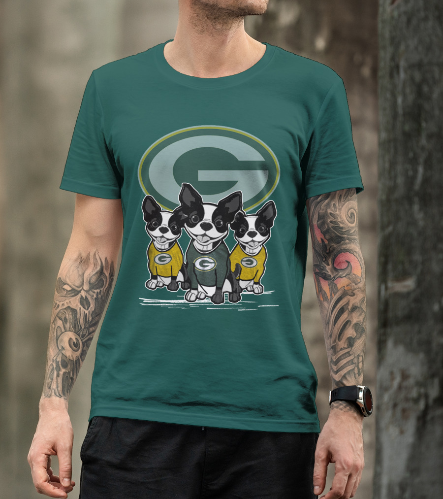 Green Bay Packers Boston Terriers T-Shirt