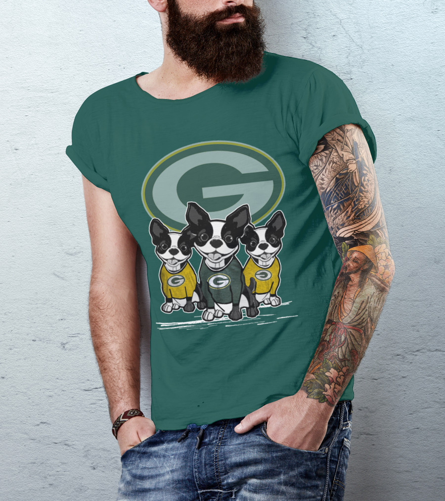 Green Bay Packers Boston Terriers T-Shirt