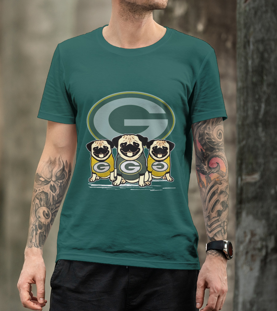 Green Bay Packers G Logo Pugs T-Shirt