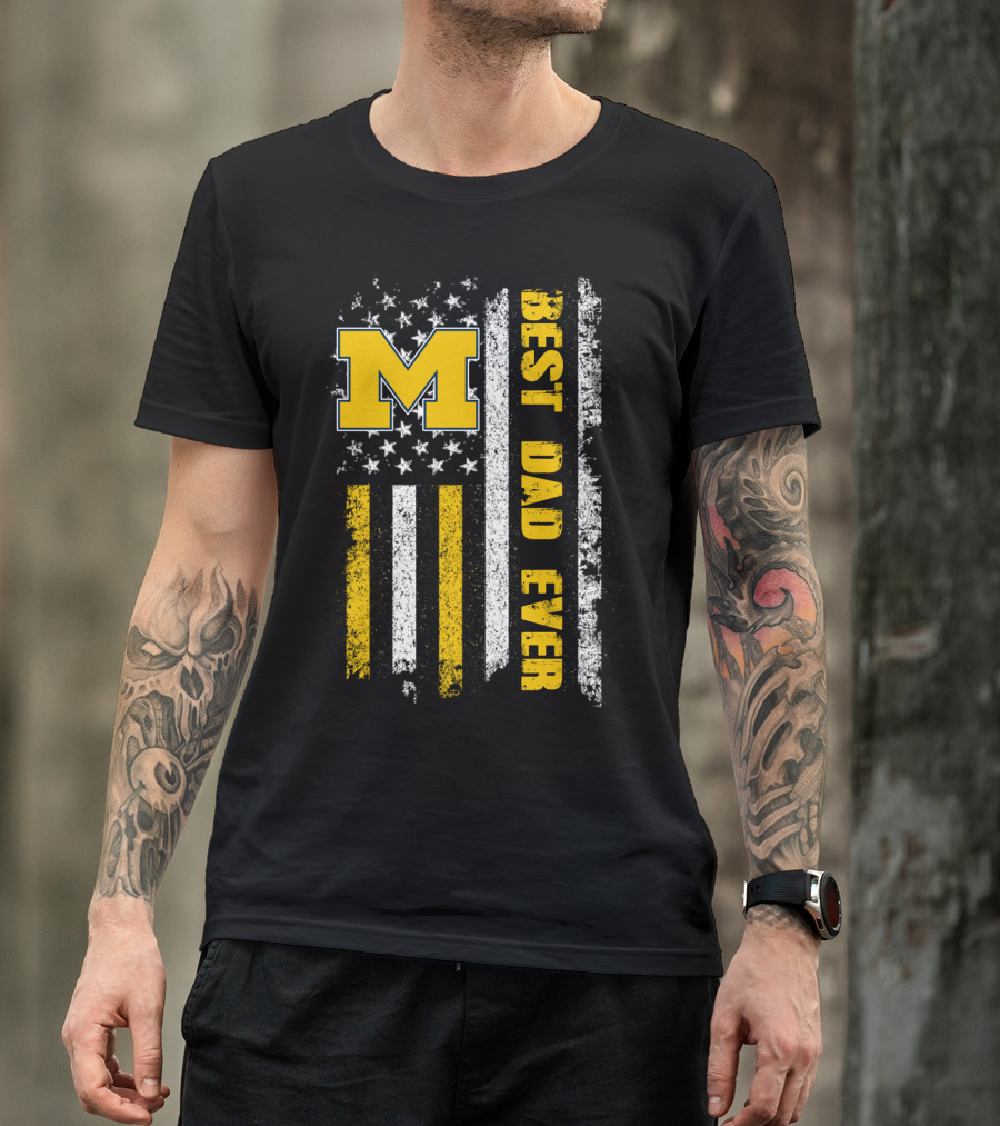 M Flag Best Dad Ever Evd 099 T-Shirt
