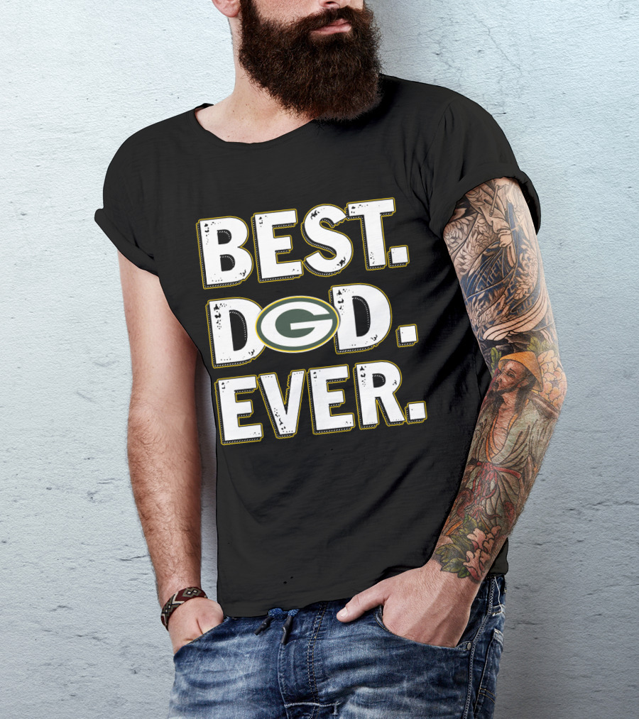 Best Dad Ever Green Bay Packers T-Shirt