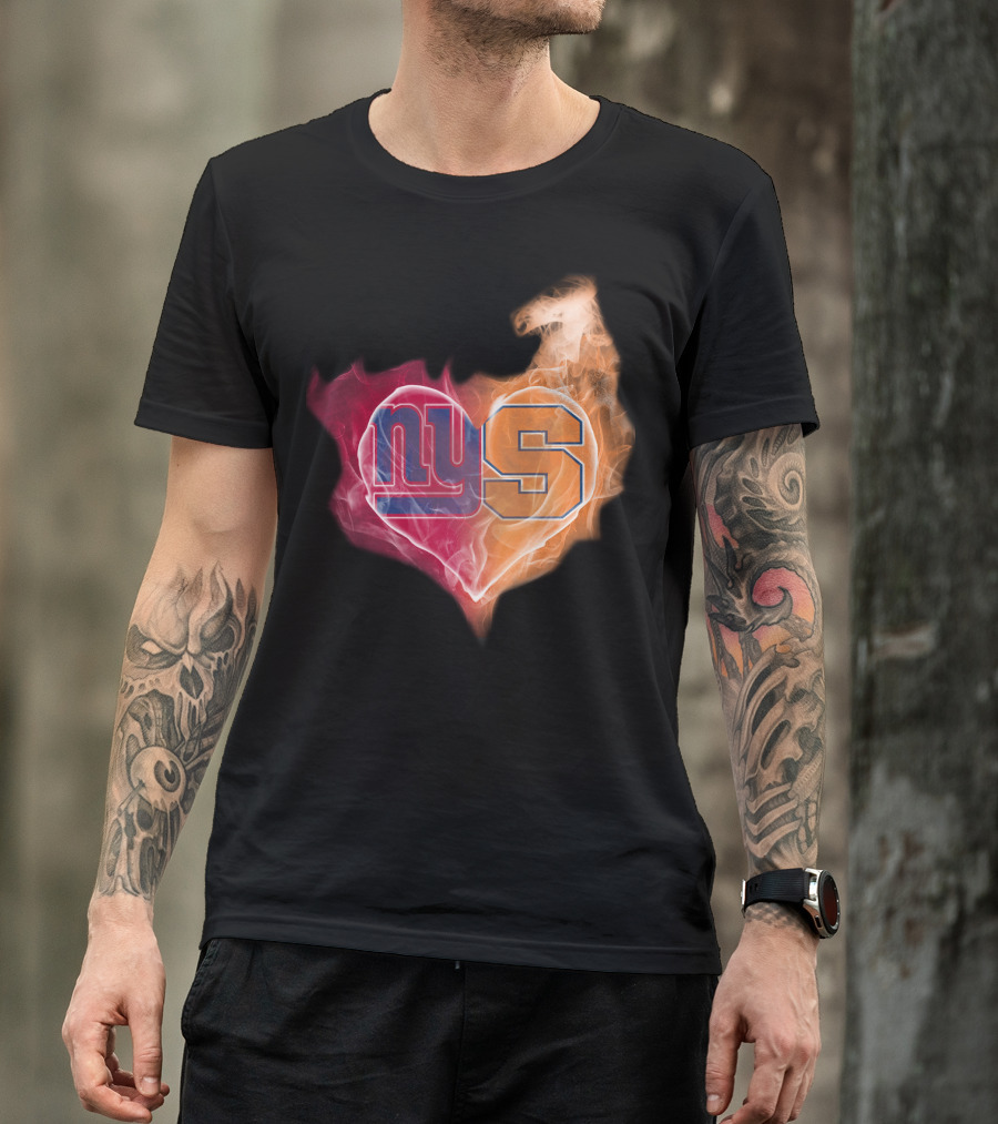 Ny Giants Syracuse Heart Fire Fusion T-Shirt