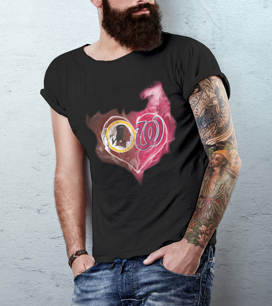 Washington Redskins Nationals Heart Fusion T-Shirt