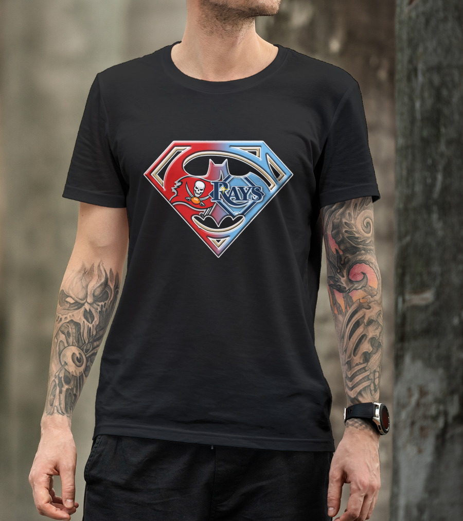 Superman Batman Buccaneers Rays Logo Fusion Bat 027 T-Shirt