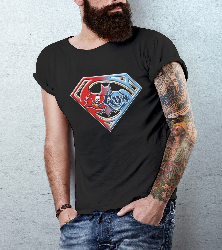 Superman Batman Buccaneers Rays Logo Fusion Bat 027 T-Shirt